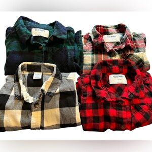 EUC - Old Navy Baby Flannel Bundle - Classic Patterns, Size 18-24 Months